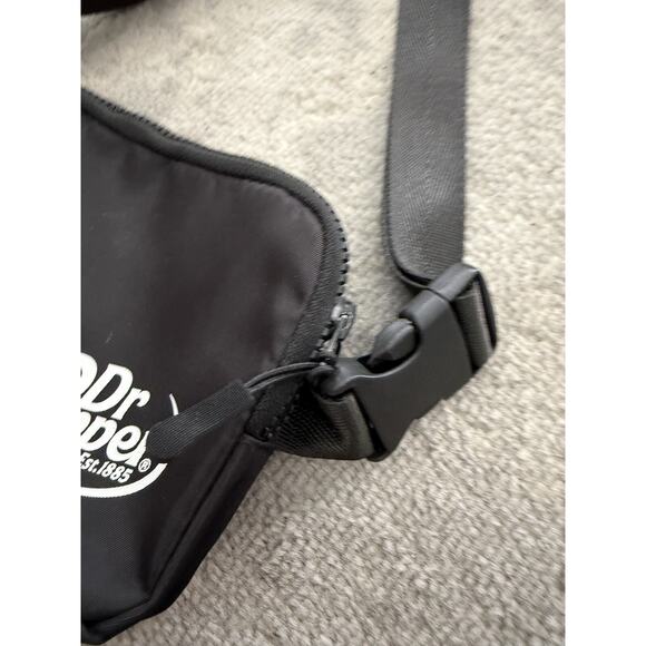 Dr. Pepper Themed Black Nylon Fanny Pack Crossbody Waist Bum Bag Promo - Picture 3 of 8